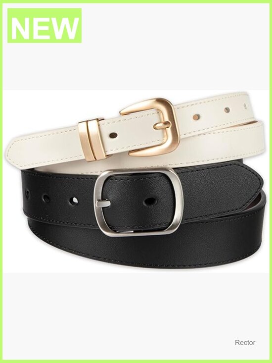 2 Pack Slim Width Fashion Belt Set for Jeans & Dresses main image 7